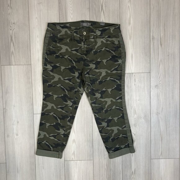 torrid Pants - NWT Torrid Size 16 Crop Aviator Skinny Stretch Twill Mid-Rise Pant Camo Green